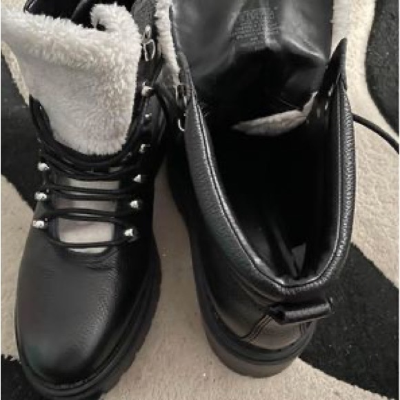 MARC FISHER LTD Shearling lace-up boots - Picture 2 of 5